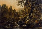 Nicolaes Pietersz. Berchem The Waterfall Spain oil painting artist